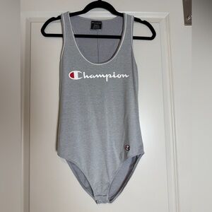 Champion Gray Tank Bodysuit Size Small